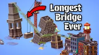 Civil Engineering Long Span Bridges WITHOUT Anchors. A Real Tough Poly Bridge 3 Challenge