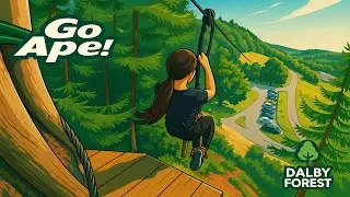 Epic Go Ape Adventure in Dalby Forest | Zip-lines, Tarzan Swing & Treetop Adventure POV