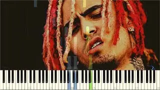 Lil Pump &ndash; Racks on Racks (easy piano tutorial)
