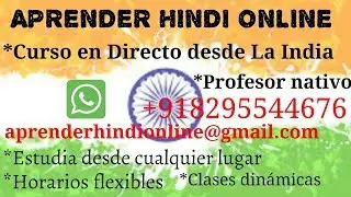 Aprender Hindi B&aacute;sico (Nivel A1.1) Video #001
