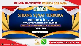Desain Banner Backdrop Wisuda Sarjana Coreldraw || Spanduk Wisuda (Free CDR) - Nur Designs