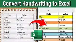 How to Convert Handwritten Notes to Excel
