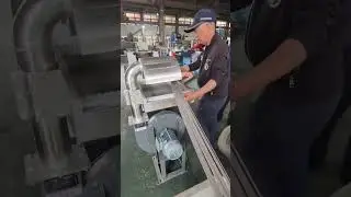 Two-stage granulator, output 350kg/h. #plasticgranulator