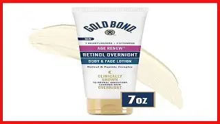 Gold Bond Age Renew Retinol Overnight Body & Face Lotion, With Retinol & Peptide Complex, 7 oz