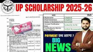 UP Scholarship 2nd Phase Payment Date 2025-26 |UP Scholarship Latest News Today |UP Scholarship News