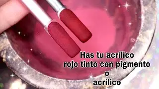 Como hacer acrílico rojo oscuro o vino con pigmentos o acrílicos.