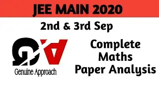 jee main 2020 paper analysis|JEE Main 2020 September Maths Paper Analysis