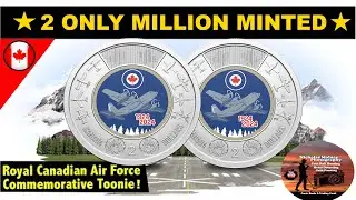 2024 Canada $2 Dollar Coin RCAF Colorized Coin Royal Canadian Air Force
