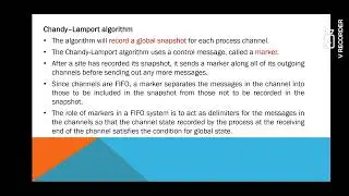Snapshot Algorithm for FIFO Channel
