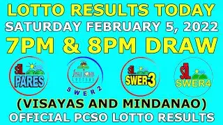 7pm and 8pm STL Result February 5 2022 (Saturday) Visayas and Mindanao