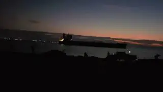 Merchant Oil Tanker on Texas City Dyke