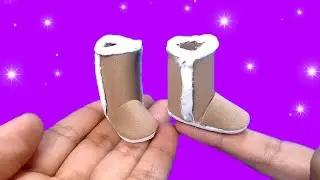 DIY Miniature ugg boots | how to make miniature shoes