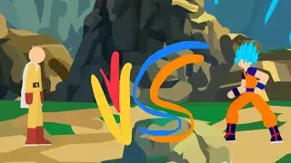 Goku vs saitama (Sticknodes animation) dragon ball vs one punch man 