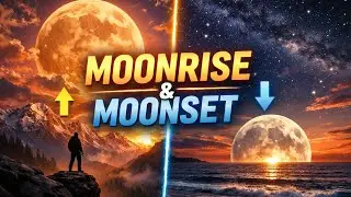 MOONRISE vs MOONSET | A BEAUTIFUL COSMIC MYSTERY #cosmic #mystery #universe #moon #space #science 