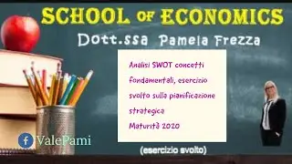 Analisi SWOT concetti fondamentali, esercizio svolto  sulla pianificazione strategica maturità 2020