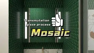 Transmutation glazed porcelain mosaic tiles
