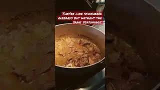 Making German-style chicken gizzards&hellip;and I lose power! #shorts #germanfood