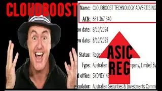 Cloudboost Is Registered With ASIC Australian Securities Commission! Now Legit or STILL a Scam?
