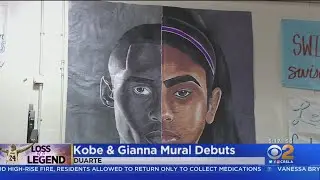 Mural Of Kobe, Gianna Bryant Goes Up At Duarte High School Gym