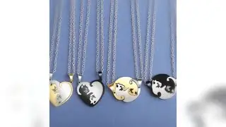 The Purrfect Pendant Necklace , Couple heart necklace Cute Cartoon cat #YoutubeShorts