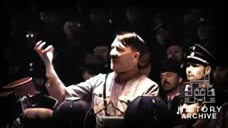 (IN COLOR) Adolf Hitler, May 1st 1933 speech at Tempelhof Airport