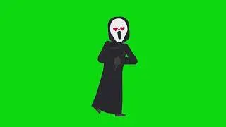 Funny ghost green screen | love emoji horror character chroma key #animation #videoediting #ghost
