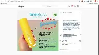Timeless Pakistan 20% Vitamin C + E Ferulic Acid Serum Contest Winner.