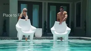 Tenjam Mibster Chair for in-pool use - Showing ease of use