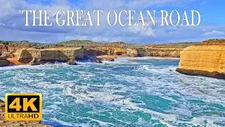 A lagoon at the Broken Head & Sherbrook river. The Great Ocean Road views in 4K