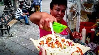 TASTY And CRUNCHY MEXICAN STREET FOOD - DELICIOUS Street Snack - DURITO Con CUERITOS!!