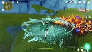 баг с отображением моба. genshin impact