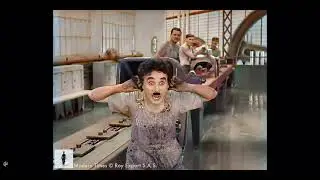 Charlie Chaplin - Factory Scene - Modern Times (1936) (Colorized)
