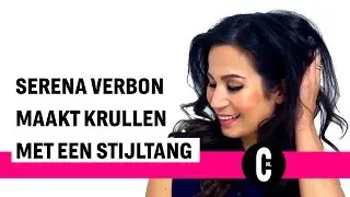 Serena Verbon maakt krullen met een stijltang