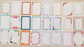 50 SIMPLE BORDER DESIGNS/PROJECT WORK DESIGNS/ASSIGNMENT FRONT PAGE DESIGN/A4SHEET/PROJECTOR DESIGN
