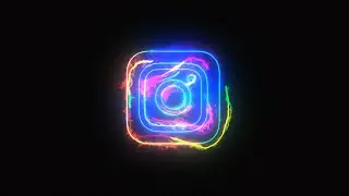 Glow Glitch Logo - Social Media