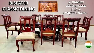 A Family Dinner Table for 8 with 2 Master Chairs - Aarsun Dining Rooms