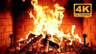 🔥 Fireplace 4K UHD! Fireplace with Crackling Fire Sounds. Fireplace Ambience