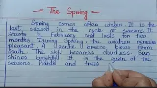 essay on spring season in english/spring season essay in english/spring season paragraph.