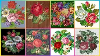 Gorgeous cross stitch patterns /countable embroidery #charsutikarhai/latest dosuti design ideas2024
