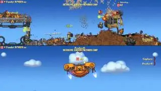 Cortex Command multiplayer split screen gameplay with mods HD