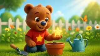 Cubby Bear&rsquo;s Magical Gardening 🌱✨ Planting a Star Seed & Growing a Starflower | Toddler Learning