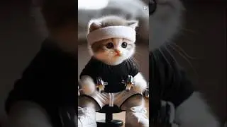Strong Kitty in Action 🐾💪 #cartoonstyle #viralvideo #ytshorts ##1000subscriber
