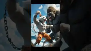 Muscular Cat vs Giant Gorilla &ndash; Final Showdown #shorts #cats #cat #kitty #ai