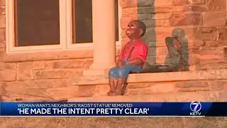 Neighborhood showdown over yard statue one woman calls racist