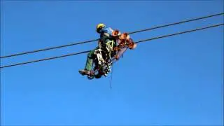 Przebudowa linii WN 400 kV w km 6+800   montaż odstępników