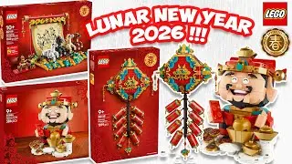 LEGO Лунный Новый год 2026 | Мастер удачи, холст &laquo;Скачущие лошади&raquo; и фейерверк удачи
