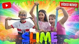 DESAFIO DO SLIME! 🤯 Quem faz o slime mais incr&iacute;vel? | GRUDEI SLIME NO CABELO 😱 #slime #amigos
