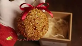 WOW! 🤯 Lighted Amber Christmas Ornament: The BEST Unique Holiday Gift Idea 🎁Latvian Amber Store