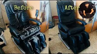 DIY : How to Reupholster a Massage Chair (เปลี่ยนหนังหุ้มเบาะเก้าอี้นวดไฟฟ้า)