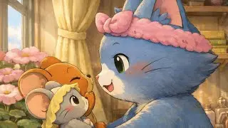 #cartoon Tom & Jerry Cute Love Moment 💖 | Soft Pastel Cartoon Aesthetic |